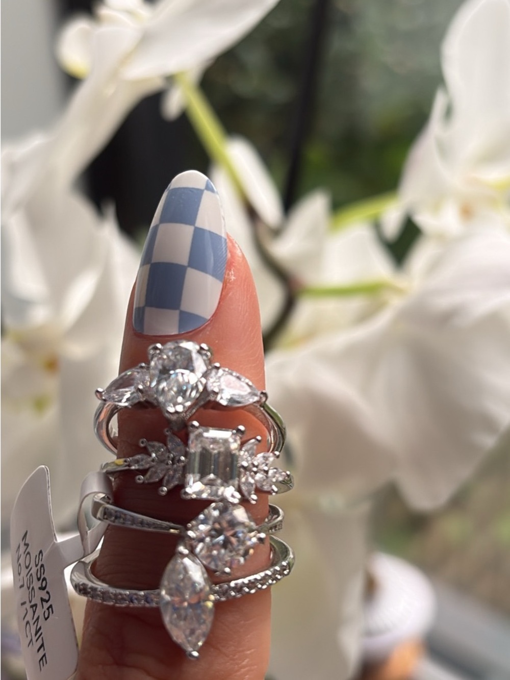 Sterling Silver White Cubic Zirconia Multi-Stack Ring Set